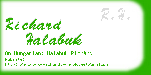 richard halabuk business card