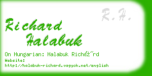 richard halabuk business card